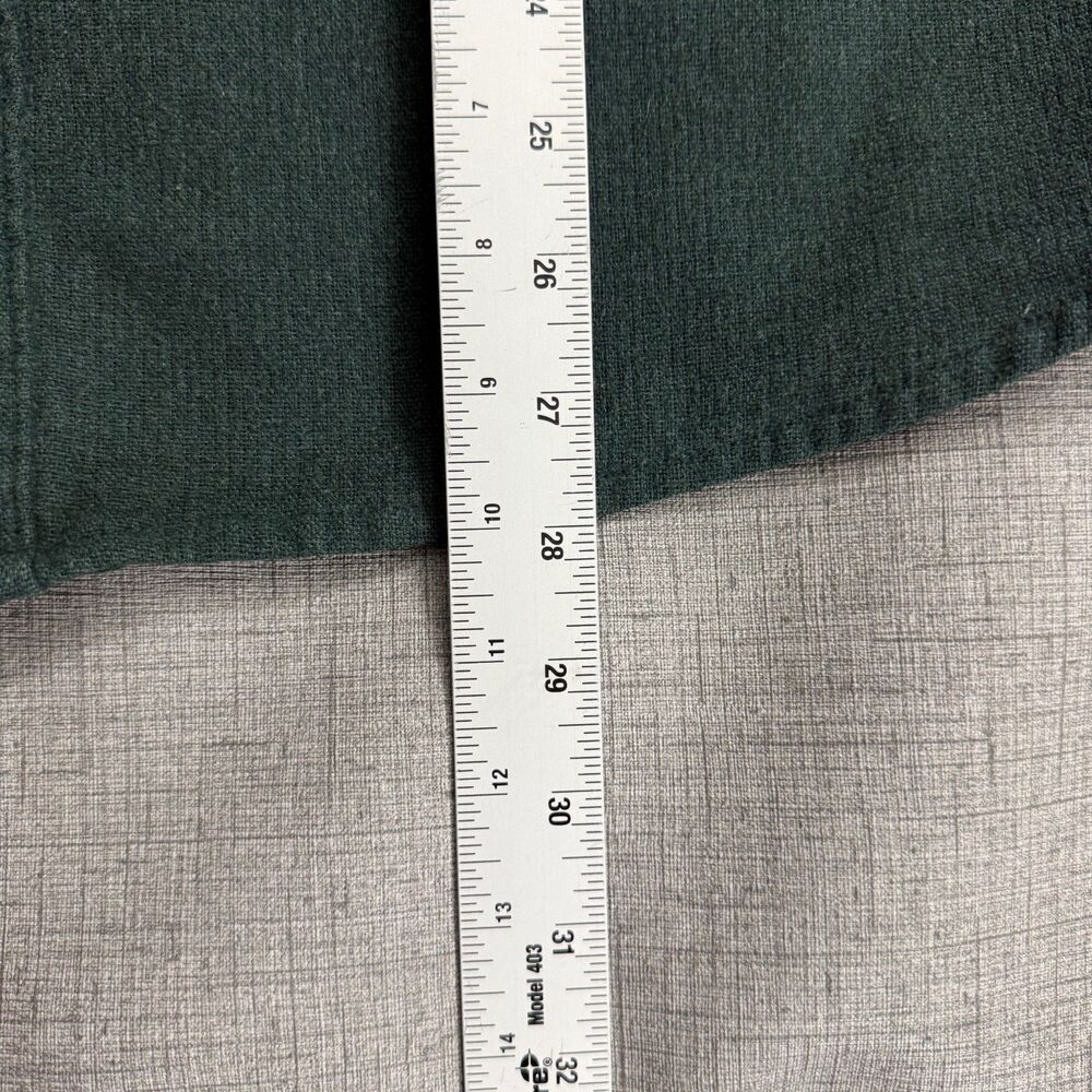 Roark Flannel Shirt Men's L Green Classic Organic Cotton Elbow Patches - Picture 6 of 11
